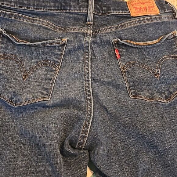 Levi's Classic Bootcut Stretch Blue Denim Jeans - Picture 6 of 7